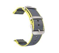 XEIJAYI Watch straps,20/22mm Men Women Elegant Smooth Canvas Watchband Polished Pin Clasp Watch Strap with Quick Release Spring Bar(Gray,22mm)
