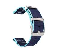 XEIJAYI Watch straps,20/22mm Men Women Elegant Smooth Canvas Watchband Polished Pin Clasp Watch Strap with Quick Release Spring Bar(Navy Blue,20mm)