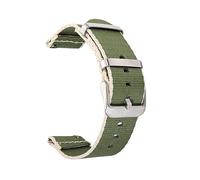 XEIJAYI Watch straps,20/22mm Men Women Elegant Smooth Canvas Watchband Polished Pin Clasp Watch Strap with Quick Release Spring Bar(Green,20mm)