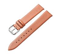 XEIJAYI Watch straps,6/8/10/12/13/14/15/16/17/18/20/22/24mm Thin Flat Grain Women Genuine Leather Watch Band Replacement Quartz Watch Accessories(Light Brown,15mm)