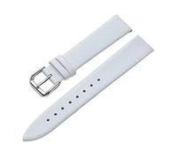 XEIJAYI Watch straps,6/8/10/12/13/14/15/16/17/18/20/22/24mm Thin Flat Grain Women Genuine Leather Watch Band Replacement Quartz Watch Accessories(White,24mm)