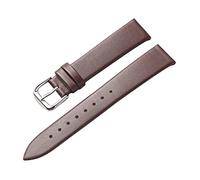 XEIJAYI Watch straps,6/8/10/12/13/14/15/16/17/18/20/22/24mm Thin Flat Grain Women Genuine Leather Watch Band Replacement Quartz Watch Accessories(Dark Brown,13mm)