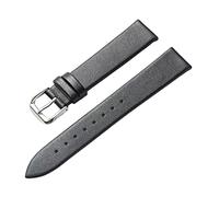 XEIJAYI Watch straps,6/8/10/12/13/14/15/16/17/18/20/22/24mm Thin Flat Grain Women Genuine Leather Watch Band Replacement Quartz Watch Accessories(Black,14mm)