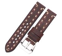 XEIJAYI Watch straps,Handmade Watchbands 22/24mm Leather Vintage Watch Strap Women Men Watch Accessories(Coffee,24mm)
