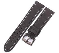 XEIJAYI Watch straps,Leather Watchbands 18mm 20mm 22mm 24mm Women Men Watch Strap with Buckle(Black Black,18mm)