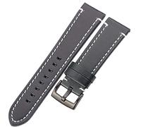 XEIJAYI Watch straps,Leather Watchbands 18mm 20mm 22mm 24mm Women Men Watch Strap with Buckle(Blue Black,20mm)