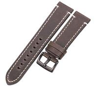 XEIJAYI Watch straps,Leather Watchbands 18mm 20mm 22mm 24mm Women Men Watch Strap with Buckle(Brown Black,20mm)