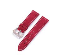 XEIJAYI Watch straps,Leather Watchbands Watch Accessories18mm/20mm/22mm/24mm Watch Strap(Red,22mm)