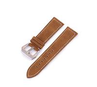 XEIJAYI Watch straps,Leather Watchbands Watch Accessories18mm/20mm/22mm/24mm Watch Strap(Yellow Brown,22mm)