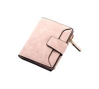 Xeingyee Monedero plegable de piel auténtica con protección RFID, para mujer, con cremallera, para identificación, monedas, notas, tarjetas de débito, tarjetas de viaje, Pink, S Wallet, have leisuir