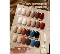XEJAYI Pc 15ml Esmalte de uñas en gel serie marrón, gel de uñas en remojo UV LED, semipermanente, gel de arte de uñas de calidad de salón DIY M082
