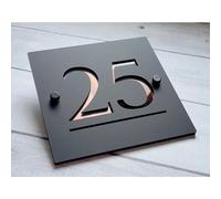 XEL Letrero de número de casa personalizado, placas de dirección personalizadas con nombre de calle, números de casa para exteriores, placa flotante 3D moderna para puerta, placas para exteriores y