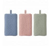 XELGAM Pack de 3 Muselinas Bebé Algodón 100%, Gasas para Bebes de 22x23 cm, Toallitas Faciales de Gasa Suave y Absorbente para Recién Nacidos, Paños para Eructos, Limpieza y Alimentación, 3 Colores