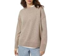 XELIUS Suéteres de punto para mujer, suéteres cómodos para principios de otoño, suéteres de otoño a la moda para mujer, caqui, L