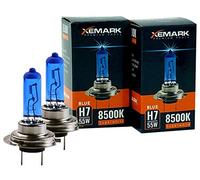 XEMARK H7 - Juego de 2 bombillas halógenas (55 W, 12 V, muy blancas, aptas para varios vehículos)