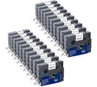 XemaX - 20 cintas de etiquetas compatibles con Brother P-touch de 9 mm TZe-221 TZ-221, color negro sobre blanco, para Brother P-Touch PT-1010 E110 H100R H110 H101C H108 E100 H100LB