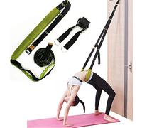 XEMZ Yoga Fitness Correa de Estiramiento de Cintura para Puerta Flexibilidad Tensile Assist Trainer, para Entrenamiento Pilates Ballet, Ajustable Física Terapia Recuperación Cinturón, Verde