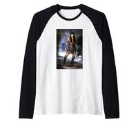 Xena Guerrera Princesa Lucy Lawless por Michael Grecco Camiseta Manga Raglan