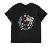 Xena The Warrior Princess Lucy Lawless Xena The Warrior Princess Lucy Lawless Men Cotton T-Shirt Short Sleeve Clothes Tees, Negro , S