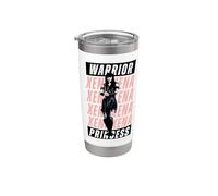 Xena: Warrior Princess Text Stack Vaso térmico de acero inoxidable de doble pared