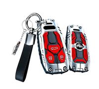 XENDRO Carcasa de metal para llave de coche compatible con Audi A4L A6L A8 | Funda estilo Mecha para Audi RS4 B9 S5 S7 S8 D5 Q2 SQ5 FY SQ7 4M FV TTRS, funda para llave, mando a distancia