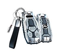 XENDRO Carcasa de metal para llave de coche compatible con Audi A4L A6L A8 | Funda estilo Mecha para Audi RS4 B9 S5 S7 S8 D5 Q2 SQ5 FY SQ7 4M FV TTRS, funda para llave, mando a distancia