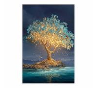 XENIOU cuadros modernos Árbol de la vida cósmica arcoíris decoración de pared, posters para pared, cuadros modernos, Salon para Dormitorio, Baño.（Multicolor-80x120cm Sin marco