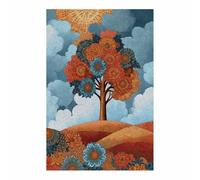 XENIOU cuadros modernos Ilustración del sauce llorón verde impresión en lienzo, decoración pared, Salon Dormitorio Comedor Oficina Pasillo Cocina Baño.（verde-80x120cm Sin marco