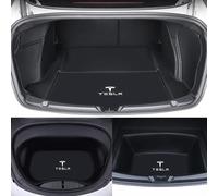 XENITE Coche Alfombrillas Maletero, para Tesla Model 3 Highland 2024 Car Customization Trunk Mats Esteras Moquetas Bandeja Accesorios,3PCS-Blackstyle