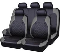 XENITE Coche Fundas Asiento, para Ford Fiesta Fusion Escort Focus Mondeo KUGA Ecosport Fundas de Asiento de Piel para Todas Las Estaciones,B Grey