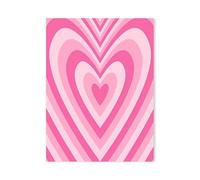 XENITE Cuadro sobre Lienzo Cuadro Abstracto De Lienzo con Diseño De Rayo Rosa Degradado, Amor, Corazón Y Sol, Minimalismo Nórdico, Póster Impreso Decoración(UN,50x70cm)