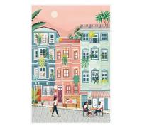 XENITE Cuadro sobre Lienzo Ilustración De Pintura En Lienzo De Ciudad Romántica, Fotografía, Disfruta De La Libertad, Carteles, Impresiones, Arte De Pared Decoración(Segundo,50x70cm)