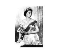 XENITE Cuadro sobre Lienzo Pinturas De Arte Moderno En Lienzo De La Reina Isabel II De Inglaterra, Póster Sin Marco, Impresiones De Imágenes para Decoración del Hogar(30X40cm)