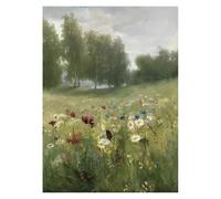 XENITE Cuadro sobre Lienzo Póster con Impresión Natural De Primavera Rústica Retro, Vistas, Lienzo, Pintura, Paisaje, Arte De Pared, Imagen para Decoración del Hogar(H,50x70cm)