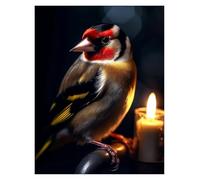 XENITE Cuadro sobre Lienzo Póster De Jilguero Majestuoso, Cuadro De Pared Épico, Pintura En Lienzo, Sin Marco, Impresiones En Alta Definición, Decoración De Dormitorio Y Club(Segundo,20X30cm)