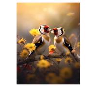 XENITE Cuadro sobre Lienzo Póster De Jilguero Majestuoso, Cuadro De Pared Épico, Pintura En Lienzo, Sin Marco, Impresiones En Alta Definición, Decoración De Dormitorio Y Club(E,50x70cm)