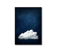 XENITE Cuadro sobre Lienzo Póster Meteorológico Minimalista Nubes Lluviosas Cielo Nocturno Azul Oscuro Pintura En Lienzo Impresiones Artísticas De Pared Imágenes para Decoración(F,50x70cm)