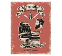 XENITE Cuadro sobre Lienzo Póster Vintage De Peluquería, Corte De Pelo, Afeitado De Barba, Arte, Impresión, Lienzo, Pintura, Arte De Pared, Imágenes, Decoración De Peluquería(P,20X30cm)