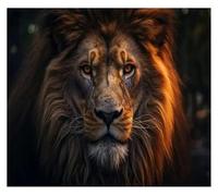 XENITE Cuadro sobre Lienzo Pósteres Artísticos De La Familia Wild Lion, Pintura En Lienzo De Una Leona con Cachorros Y Amantes, Mural De Pared para Decoración del Hogar(H,50x70cm)
