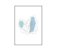 XENITE Cuadro sobre Lienzo Pósteres con Dibujo De Bailarina Abstracta De Una Línea, Impresiones Artísticas De Pared Estética Pintura En Lienzo para Sala De Estar Decoración Moderna(S,20x30cm)