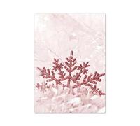 XENITE Cuadro sobre Lienzo Pósteres De Muñeco De Nieve De Invierno De Navidad Rosa, Impresiones Artísticas De Pared, Estética, Pintura En Lienzo para Sala De Estar Decoración(E,40x50cm)