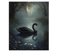 XENITE Cuadro sobre Lienzo Pósteres E Impresiones Vintage De Polilla, Zorro, Lobo, Cisne, Cuervo, Ciervo, Búho, Libro, Seta, Lienzo Estético Rústico, Arte De Pared, Decoración(I,40x60cm)