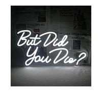 XENITE Luces Art Decoration Christmas But Did You Die Letreros de neón USB regulables para decoración habitación, dormitorio, oficina, yoga, gimnasio, cueva hombre 42x22.8cm(Shape C)