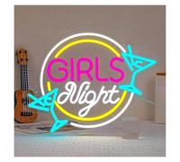 XENITE Luces Art Decoration Christmas Girls Night Letrero De Neón Luz LED Regulable Para Dormitorio Sala De Juegos Sala De Estar Fiesta De Cumpleaños Bar Decoración De Pared 15.35inx11.69in