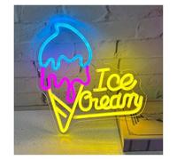 XENITE Luces Art Decoration Christmas Ice Cream Exhibidores De Postres Para Negocios, Decoración Para Escaparates De Tiendas De Té Con Leche: ¡Haz Que Tu Tienda Sea Más Atractiva 35x37.5cm