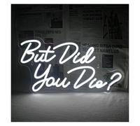 XENITE Luces Art Decoration Christmas Letrero De Neón But Did You Diecon Luz LED Regulable Por USB Para Decoración Pared, Para Habitación, Dormitorio, Oficina, Gimnasio 40x21.9cm(Cool white)