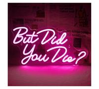 XENITE Luces Art Decoration Christmas Letrero De Neón But Did You Diecon Luz LED Regulable Por USB Para Decoración Pared, Para Habitación, Dormitorio, Oficina, Gimnasio 40x21.9cm(Rose pink)