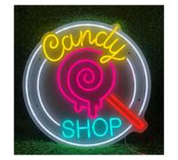 XENITE Luces Art Decoration Christmas Letrero De Neón Candy Shop Tienda De Postres, Luces, Cafetería, Decoración De Pared Para Dormitorio De Bebé, 50cm(G)