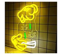 XENITE Luces Art Decoration Christmas Letrero De Neón Con Forma De Hoja De Marihuana Luz LED Regulable Para Dormitorio, Cueva De Hombre Bar Sala De Estar Sala De Juegos Decoración 34cmx21cm