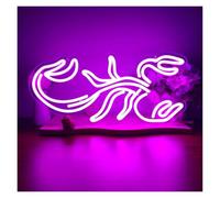 XENITE Luces Art Decoration Christmas Letrero De Neón De Escorpión Con Luz LED Regulable Y Alimentación USB Para Dormitorio, Sala De Juegos, Fiestas Y Decoración De Clubes 43cmx20cm